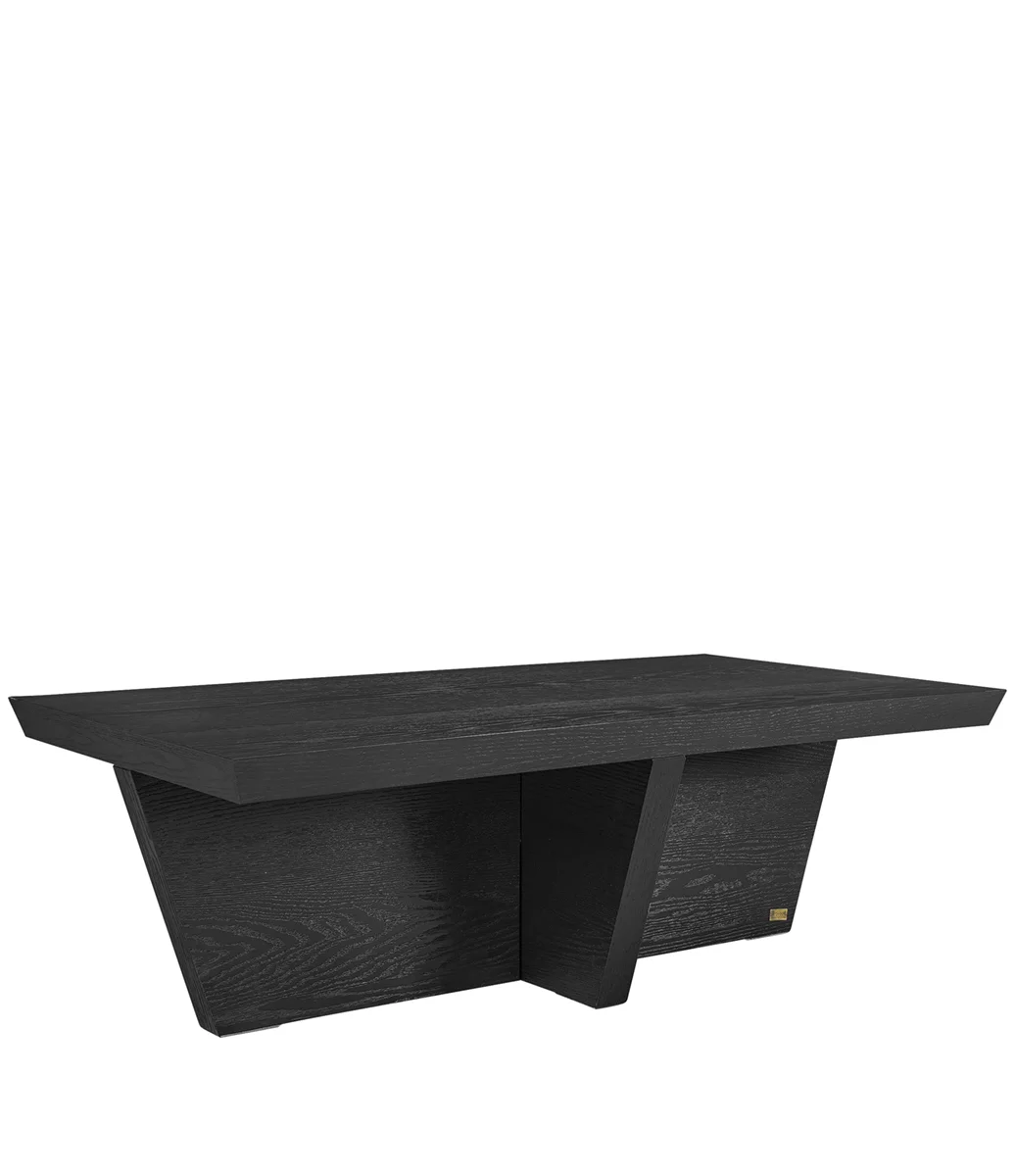 Rektangulärt soffbord i svart ekfaner
