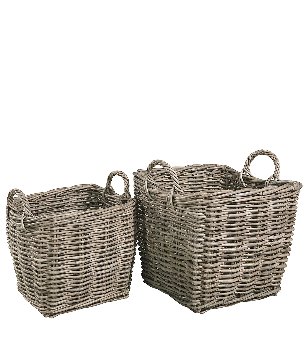 SQUARE LOW 2-pack baskets