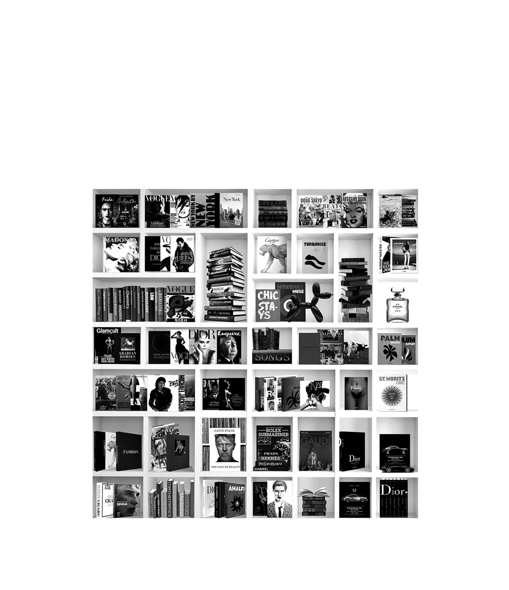 BOOK CASE FASHION WHITE Fototavla