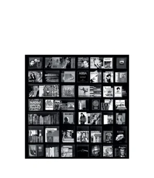 BOOKS CASE MUSIC BLACK fototavla