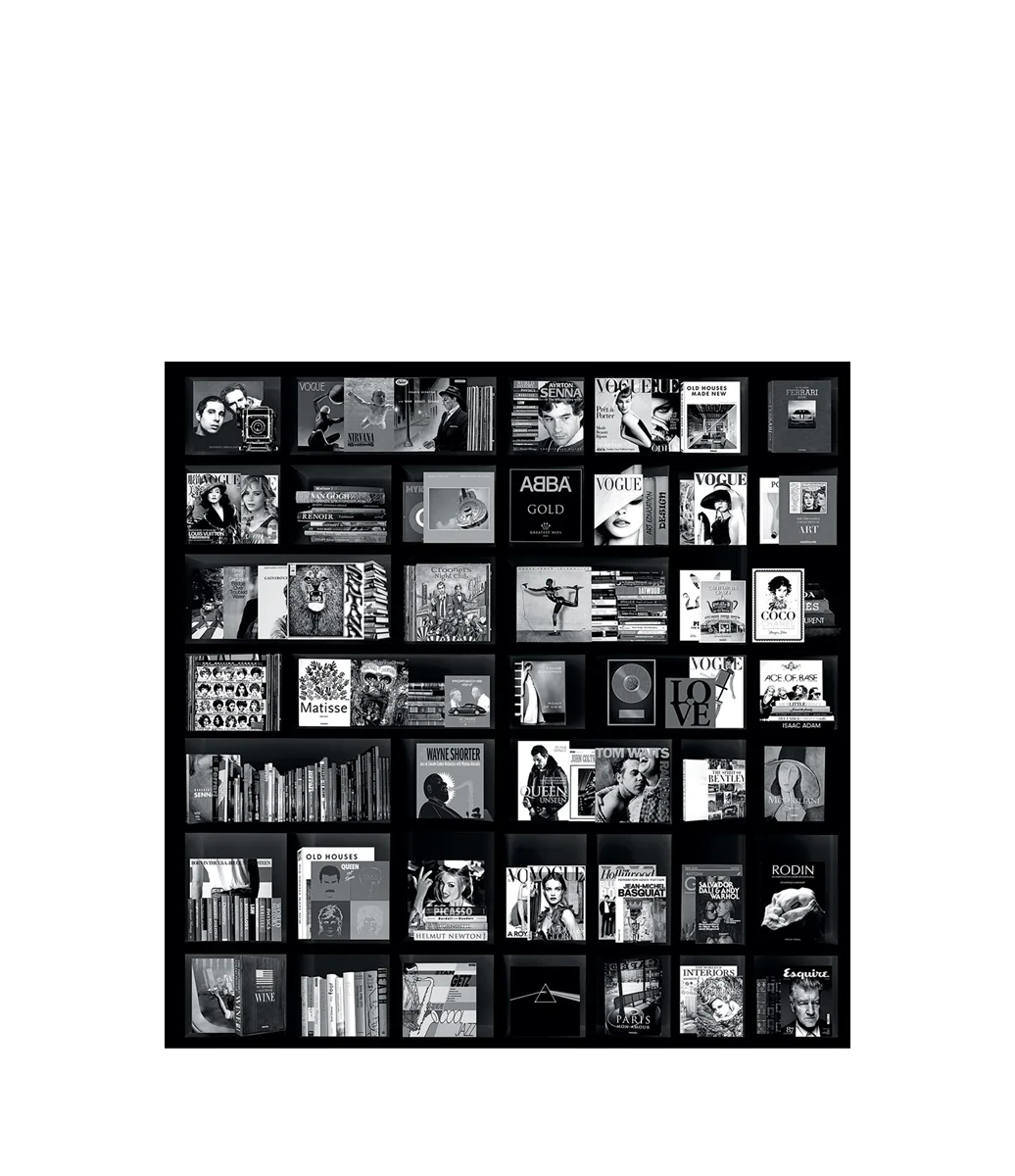 BOOKS CASE MUSIC BLACK photo art