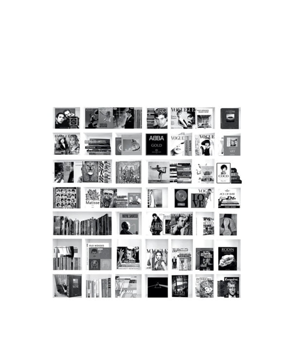 BOOK CASE MUSIC WHITE photo art