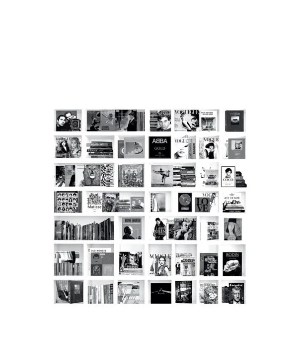BOOK CASE MUSIC WHITE fototavla