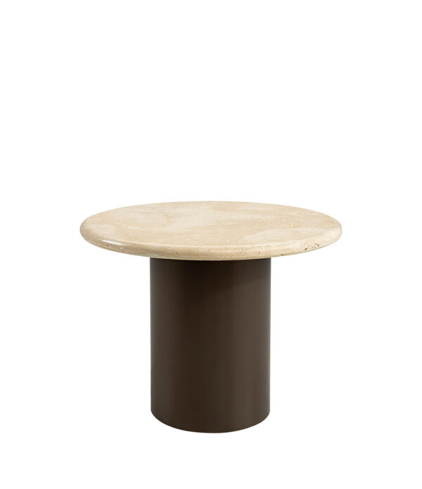 Soffbord med bordsskiva av Travertine i höjden 60 cm
