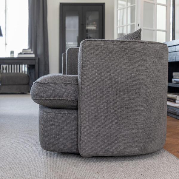 Fabric seat JOAN HAZE WOOD