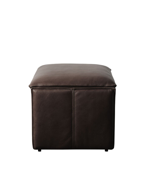 HARLEM leather ottoman