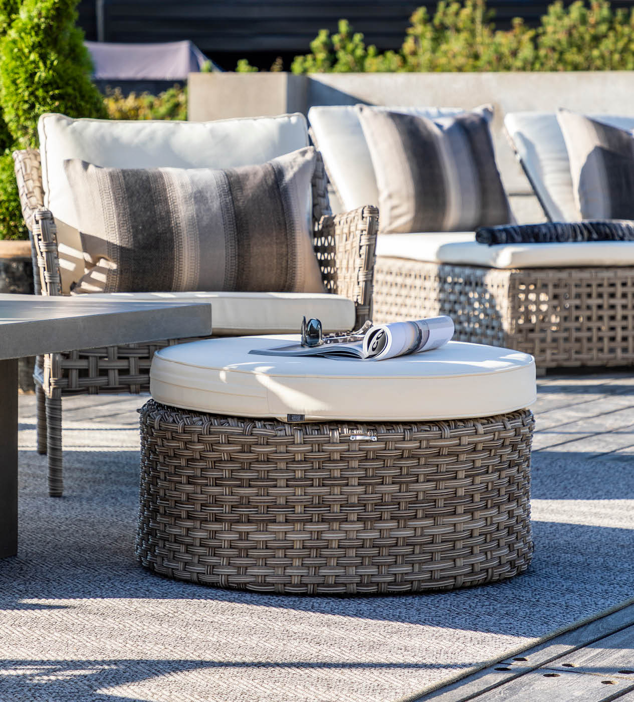 Versatile Outdoor Ottomans