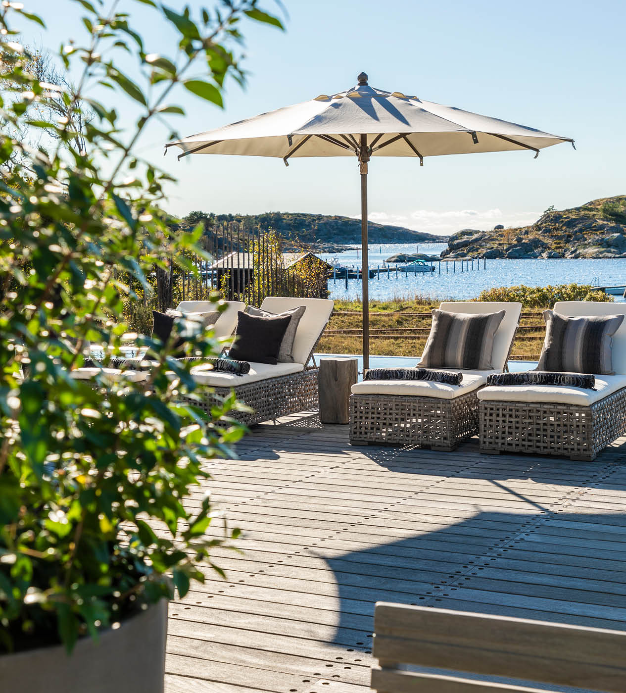 Relaxed Elegance with Sun Loungers